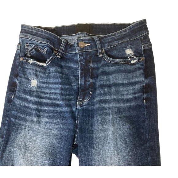 Buckle Women's Skinny Jeans - Dark Blue - Picture 4 of 10